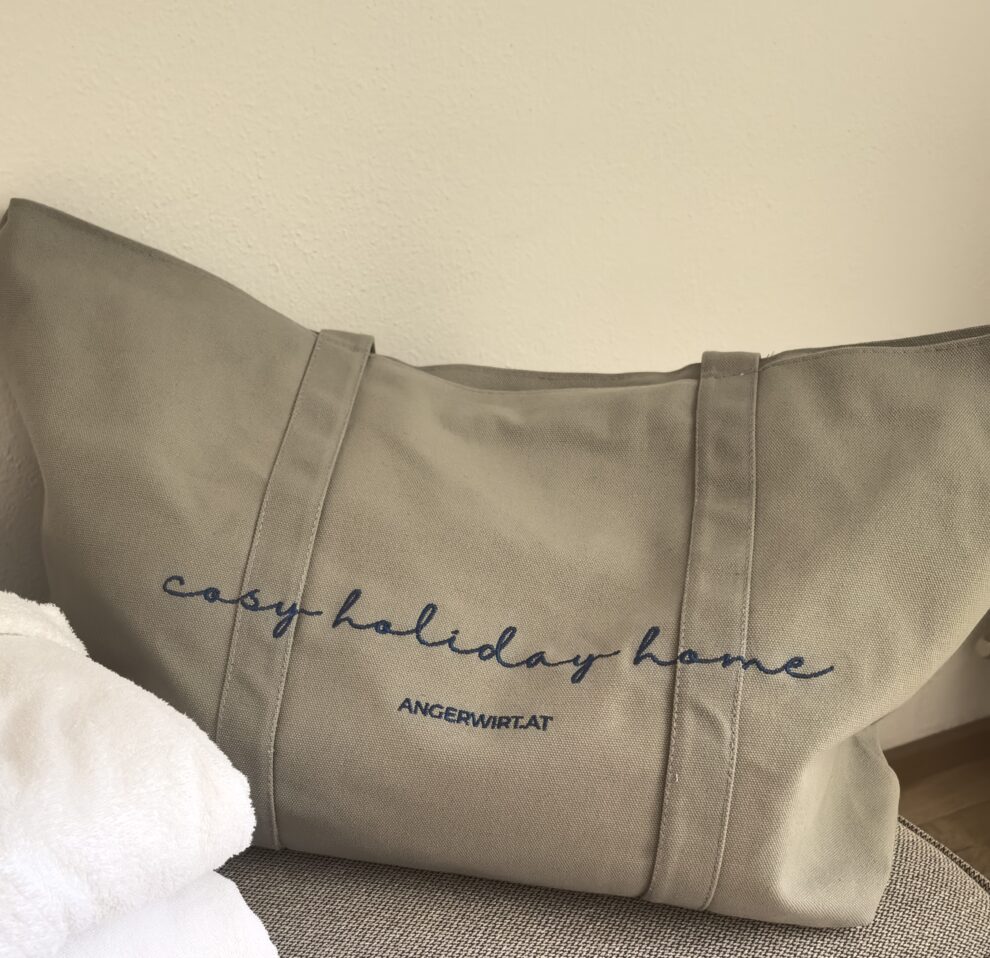 Badetasche im Hotel Angerwirt · cosy holiday home in Kleinarl schon im Zimmer Badetasche im Hotel Angerwirt · cosy holiday home in Kleinarl schon im Zimmer