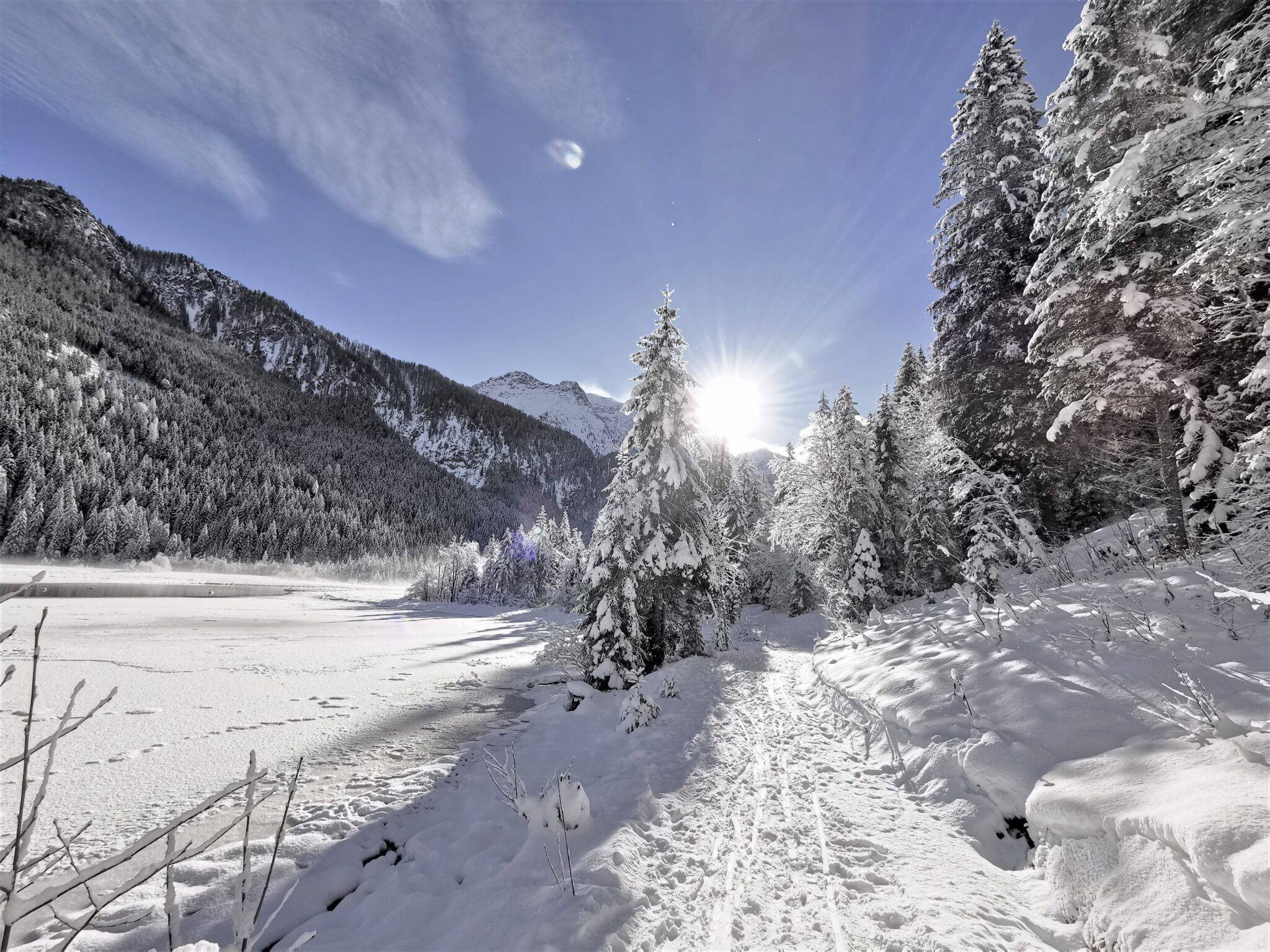 Winterwandern zum Jaegersee im Vital- & Familienhotel Angerwirt in Kleinarl, Salzburg